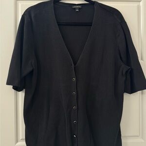 Talbots Classic Black Knit Sweater Blouse